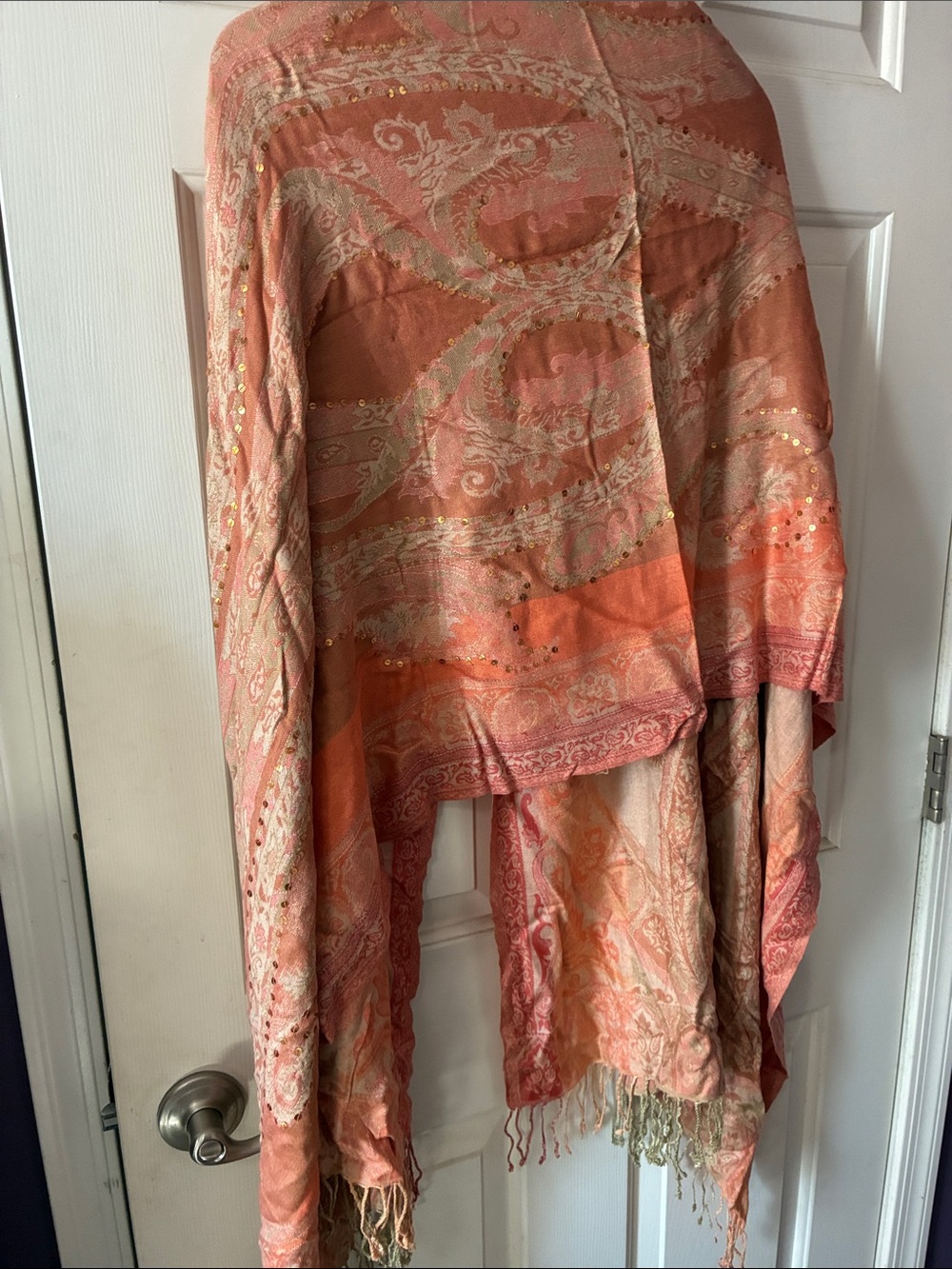 HANDMADE SILKBLEND SEQUINED PASHMINA